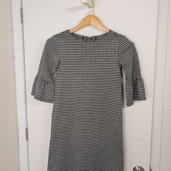 TWIK HOUNDSTOOTH PATTERN MIDI DRESS SIZE X SMALL - Picture 2 of 5